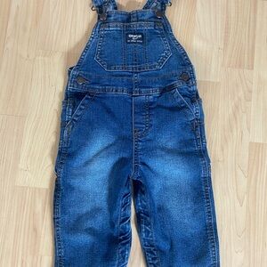 OshKosh B'gosh Blue Denim Overall Bibs size 18 months